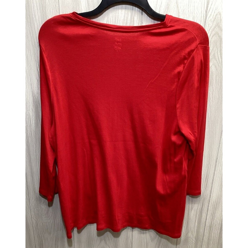 J JILL Women's (Size XL) Long Sleeve Round Neck Shirt 100% Pima Cotton 60G - Picture 2 of 4
